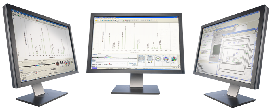 Spectroscopy software on monitors